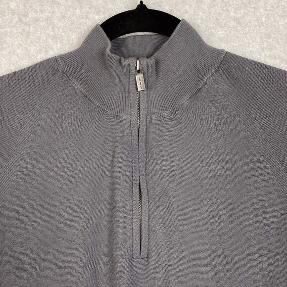 Sun Day Red Sweater Mens Size M 3D Knit Lightweight Quarter Zip Golf Pullover - Picture 2 of 9